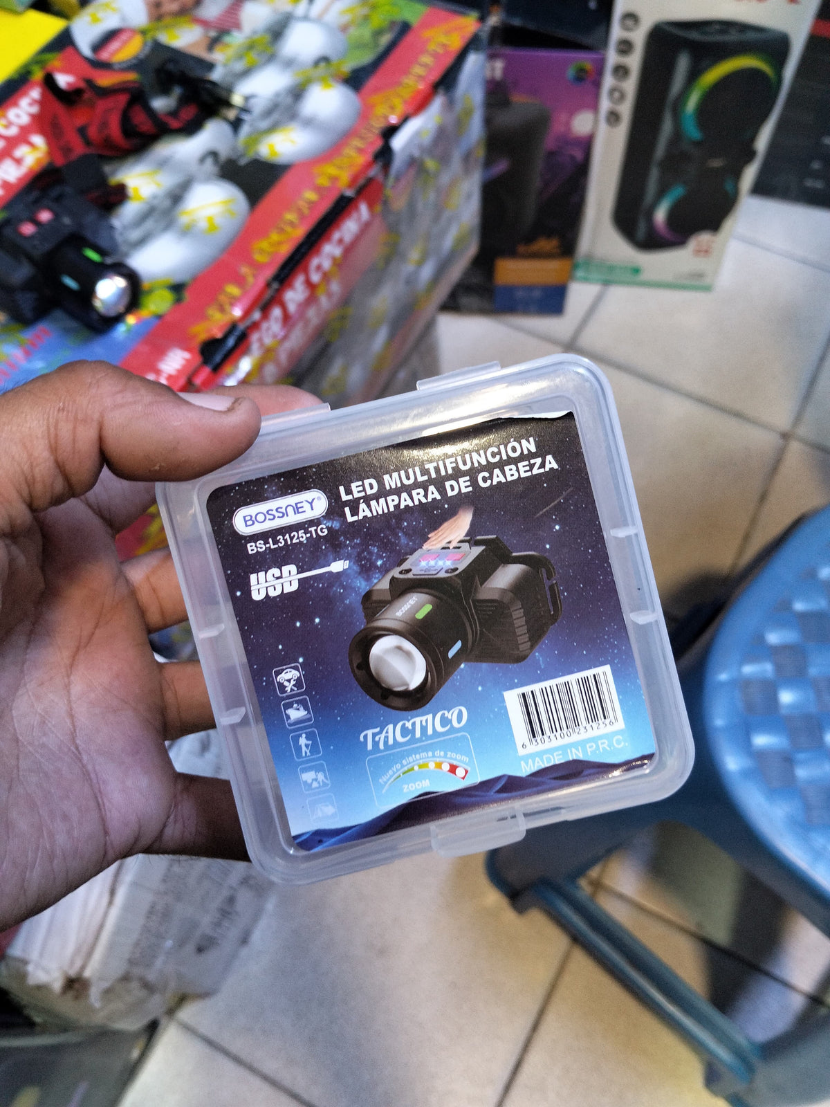 Linterna minera recargable con sensor de movimiento Cod:3014 driver :02