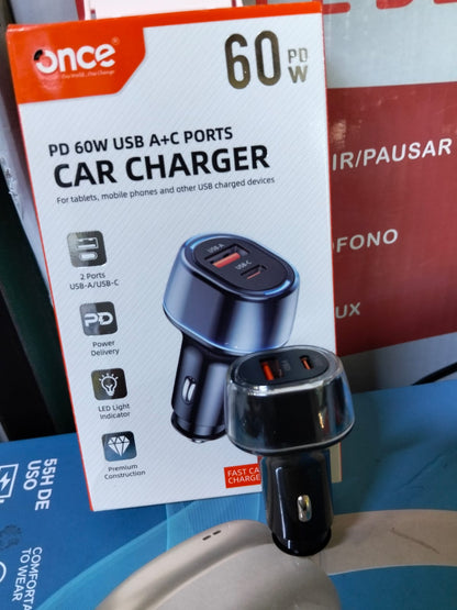 Cigarrera para carro 60W Cod:1594 driver :01