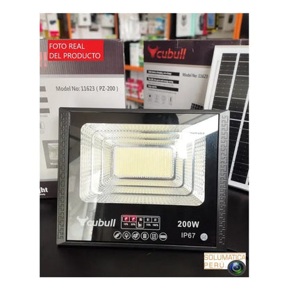 Reflector led 200W con panel  solar Cod:6056 driver :01