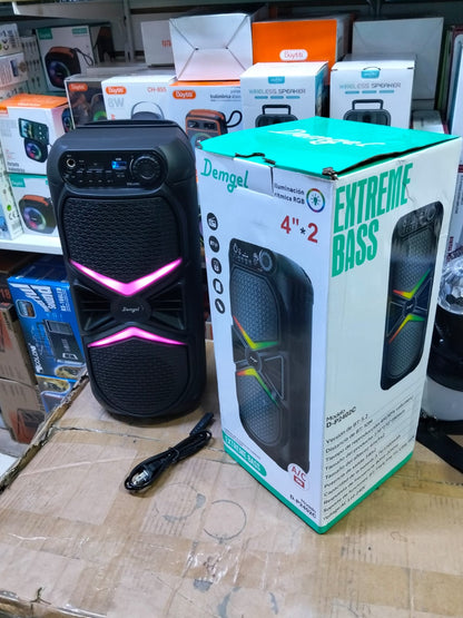 Parlante Bluetooth  a electricidad y recargable 4"x 2 5W Cod:1374 driver:02