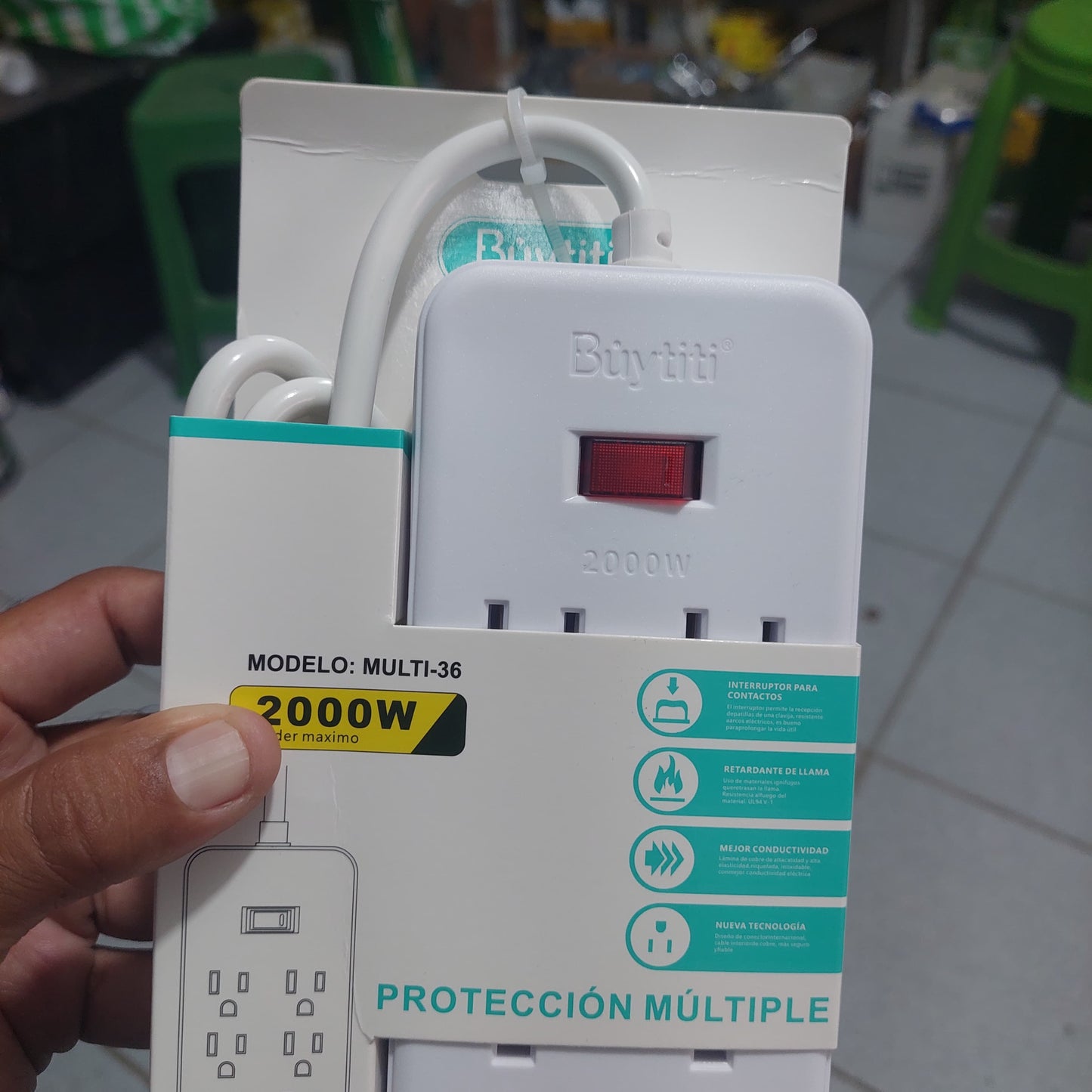 extension electrica 8 tomas Cod:1199 driver:04