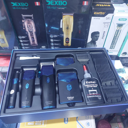 Maquina Cortar Pelo 4  en 1 
Kit Combo Barbero Kemei Cod:3340 Driver :02