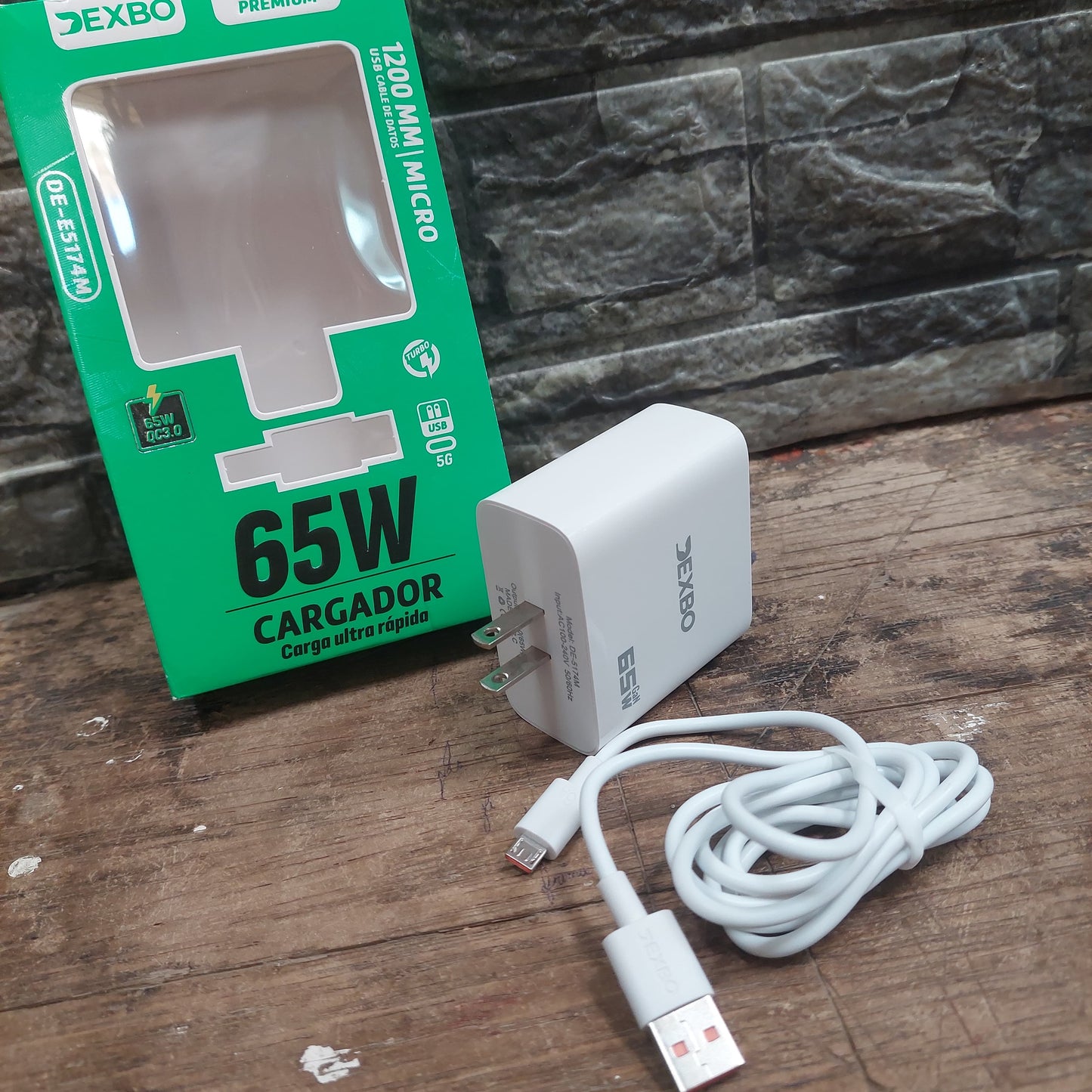 cargador carga rapida Micro V8  65W Cod:3181 COD:01