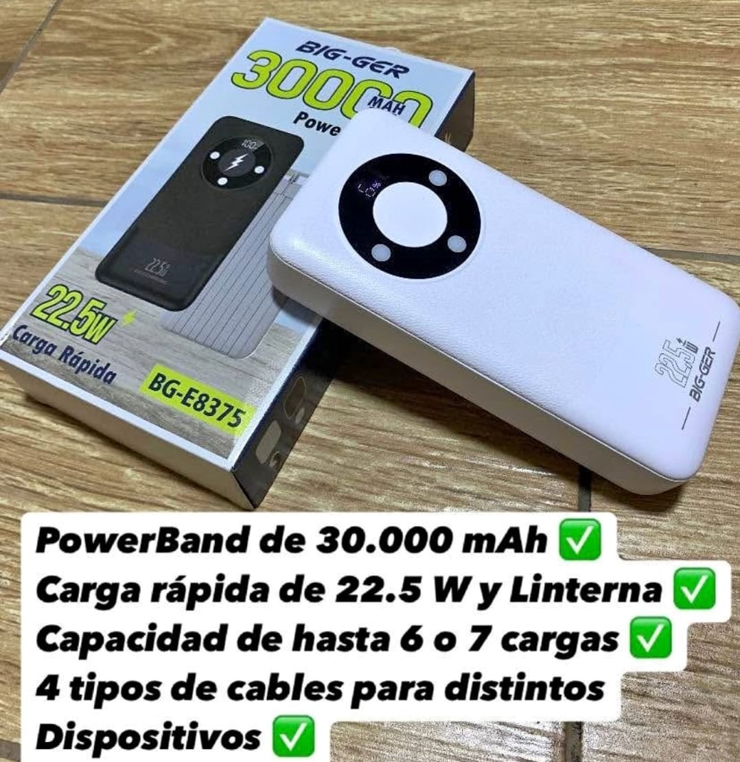 Bateria portatil 30000mah COD:3168 COD:01