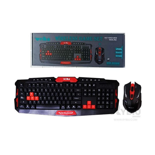 Teclado  Inalambric para Juegos + Mouse  Inalambrico  Negro Cod:3330 Driver :03