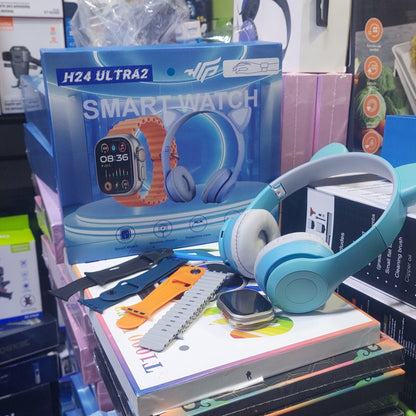 Reloj smartwacht  + audifonos gato bluetooth Cod:5025 Driver :02