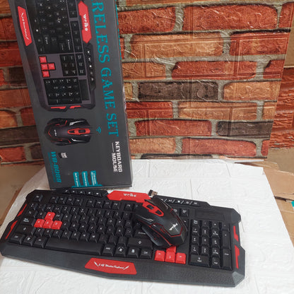 Teclado  Inalambric para Juegos + Mouse  Inalambrico  Negro Cod:3330 Driver :03