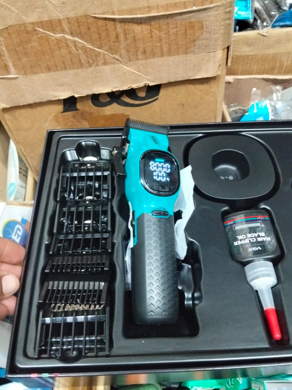 Maquina de cortar cabello inalámbrica profesional  Cod:1597 driver:01