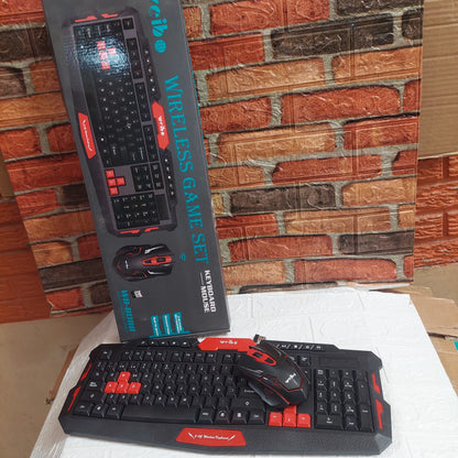 Teclado  Inalambric para Juegos + Mouse  Inalambrico  Negro Cod:3330 Driver :03