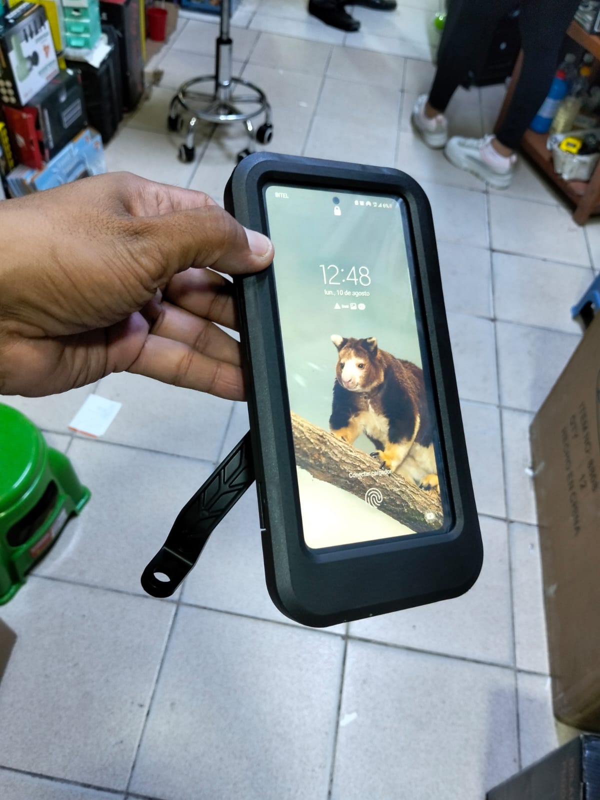 soporte de celular impermeable para espejo de moto  para lluvia Cod:1285 driver:02
