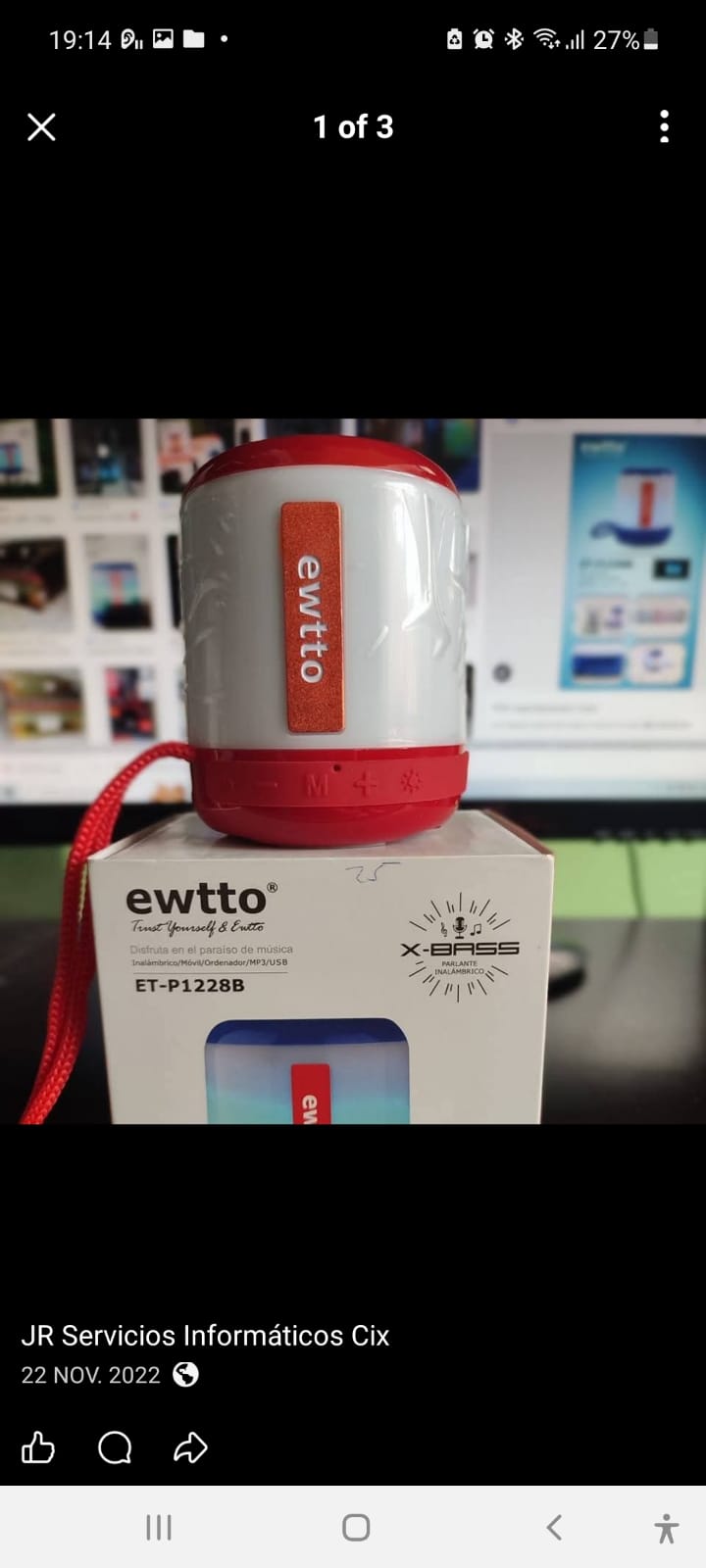 Parlante Bluetooth pequeño Cod:1348 driver:01