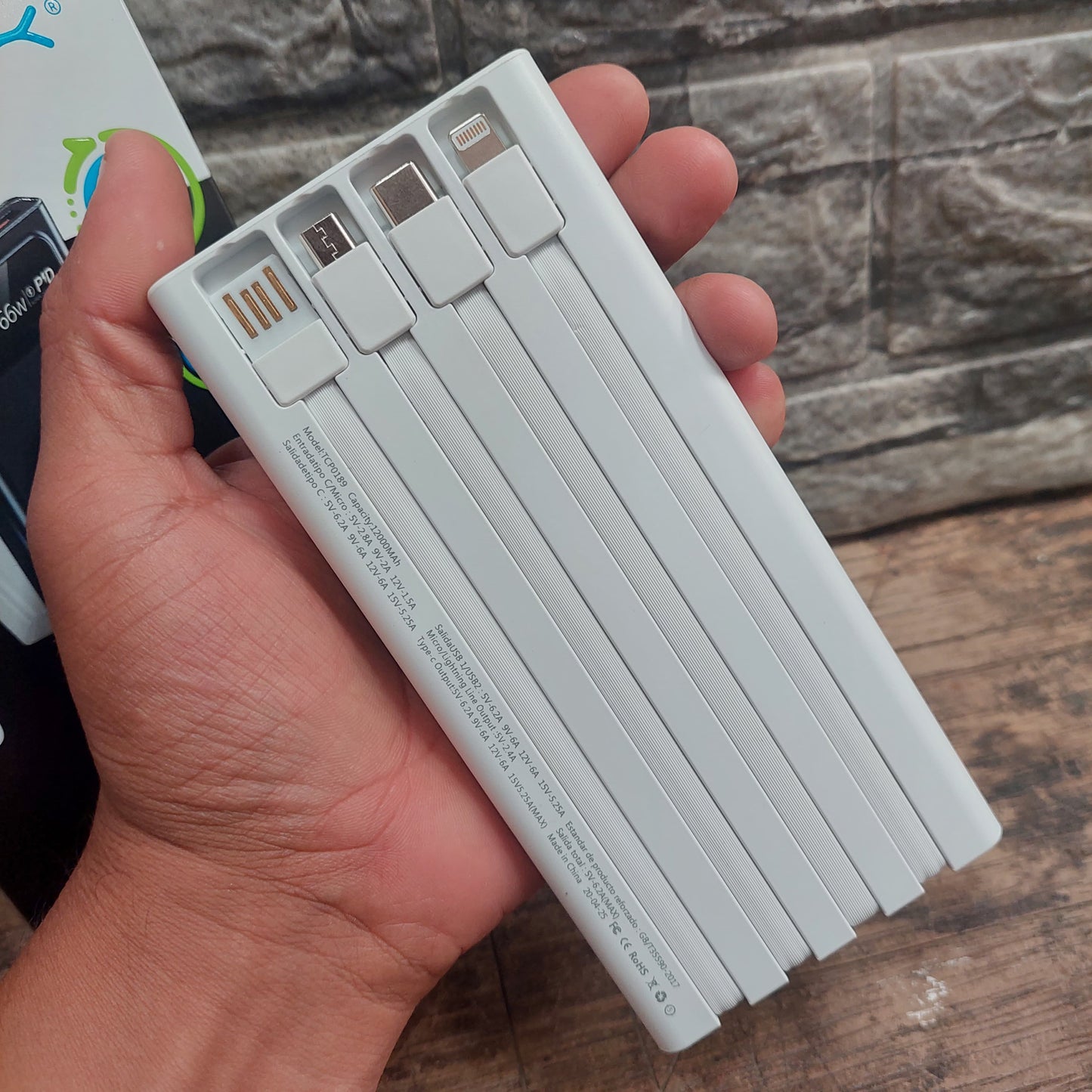 bateria portatil 12000mah Cod:3195 Driver:01