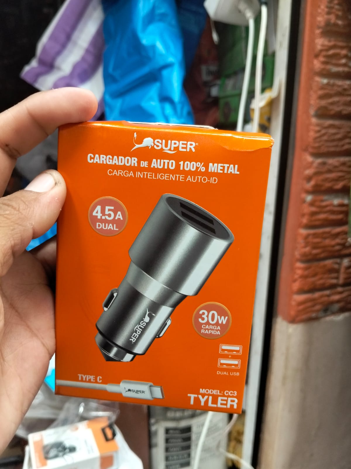 cigarrera cargador para celular carro 30W Cod:1300 driver:01
