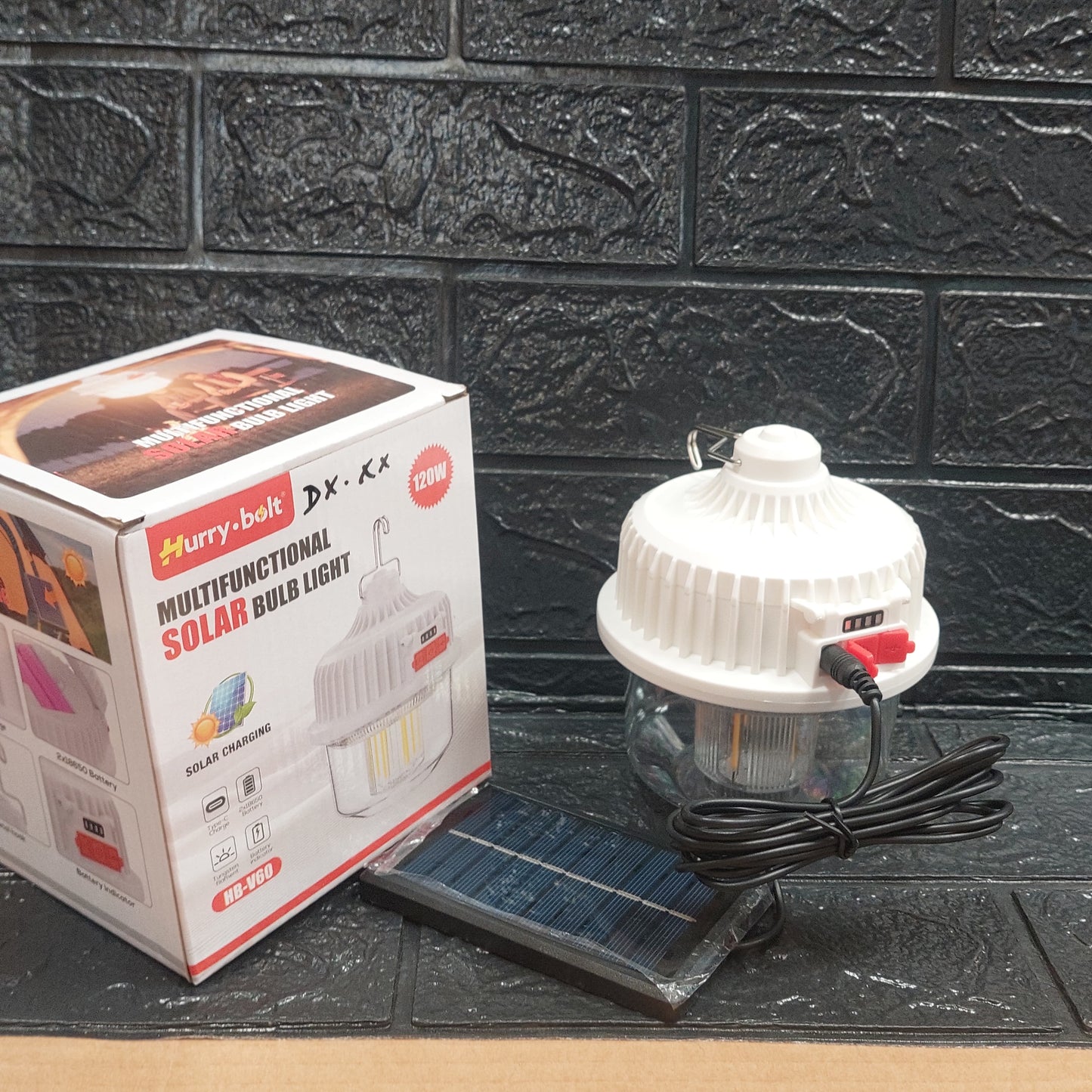 Foco recargable 120W con panel  solar Cod:5036 Driver :01;02