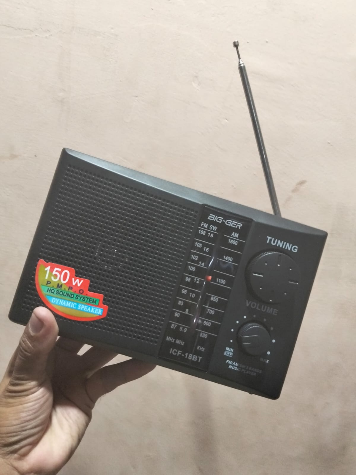 Radio AM/FM recargable/ electrico  Cod:1368 driver:03