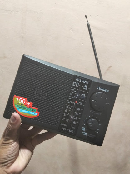 Radio AM/FM recargable/ electrico  Cod:1368 driver:03