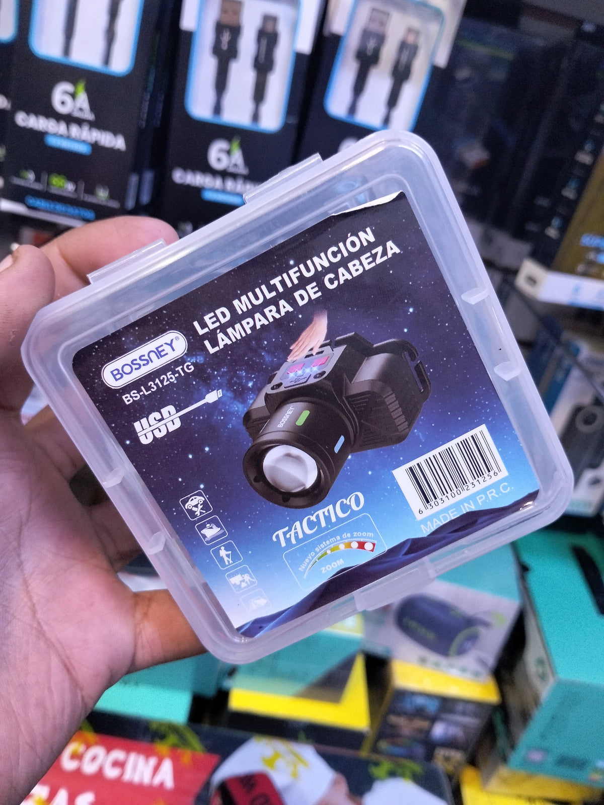 Linterna minera recargable con sensor de movimiento Cod:3014 driver :02
