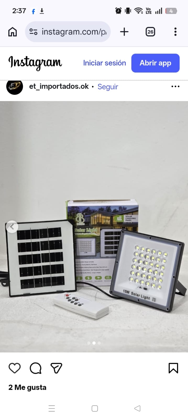 Iluminaria solar Cod:1467 driver:01