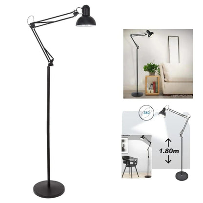 Lampara de Oficina Articulado de 170cm con Base para Piso - Negro Cod:1455 driver :01