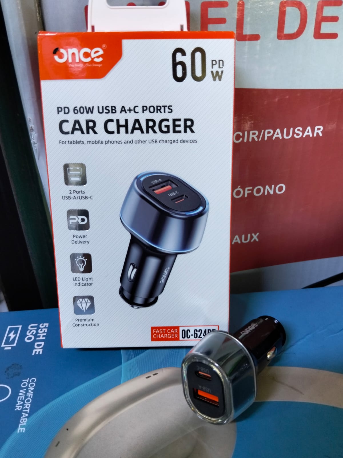 Cigarrera para carro 60W Cod:1594 driver :01