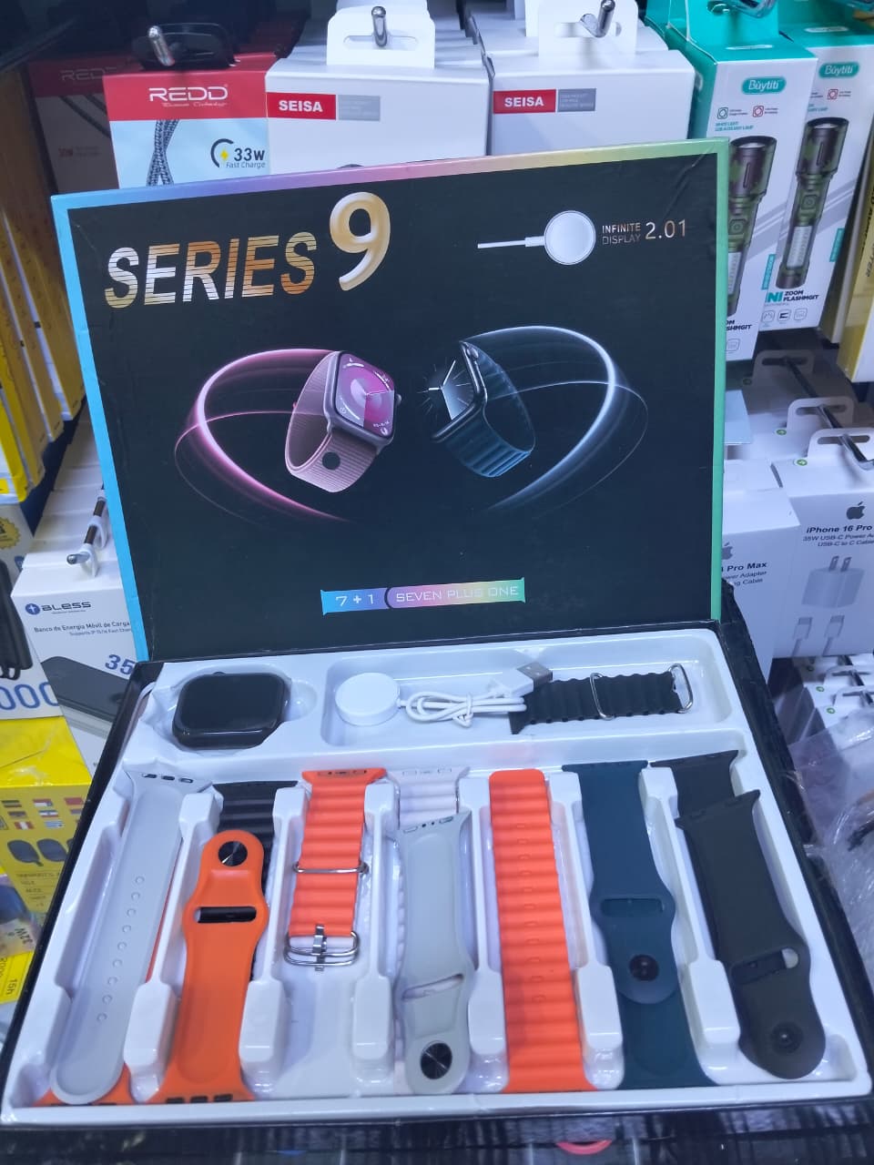Reloj smartwatch 7 correas Cod:3038 driver:02