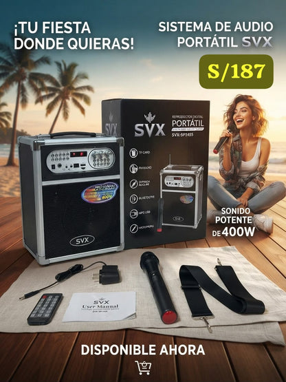 Parlante Bluetooth 400W con microfono  Cod:3012 driver:02