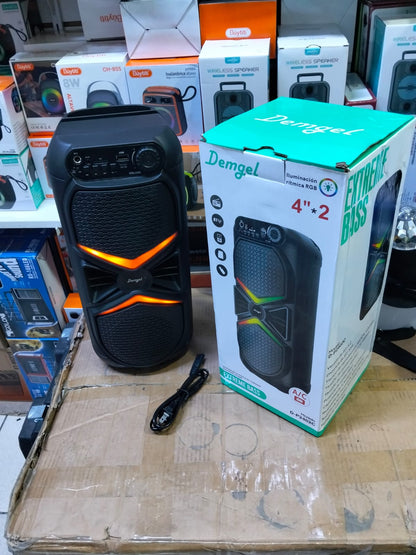 Parlante Bluetooth  a electricidad y recargable 4"x 2 5W Cod:1374 driver:02