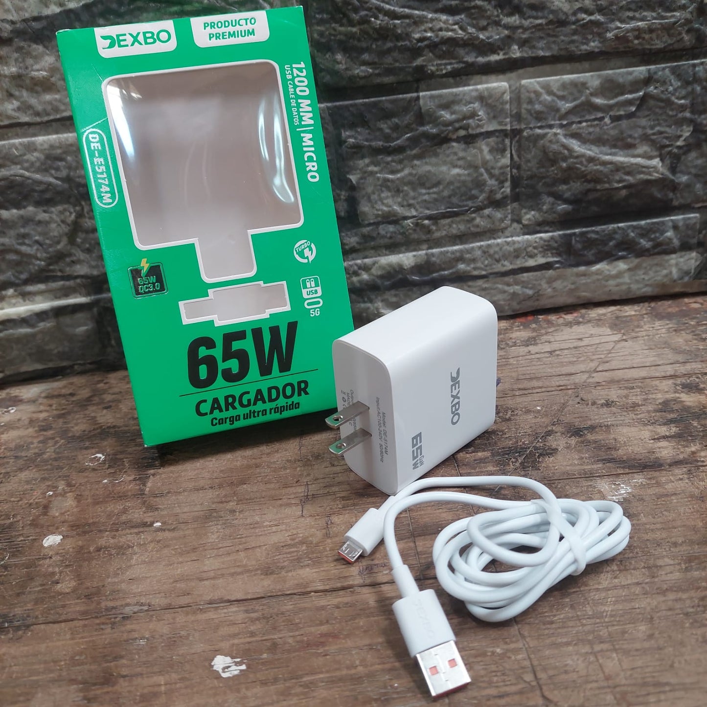 cargador carga rapida Micro V8  65W Cod:3181 COD:01