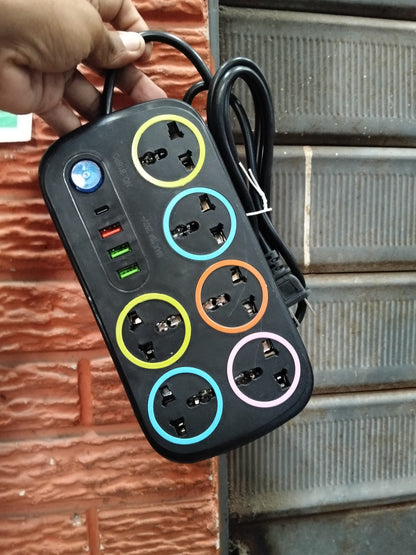 extension electrica 6 tomas con entradas usb Cod:3028 driver:03