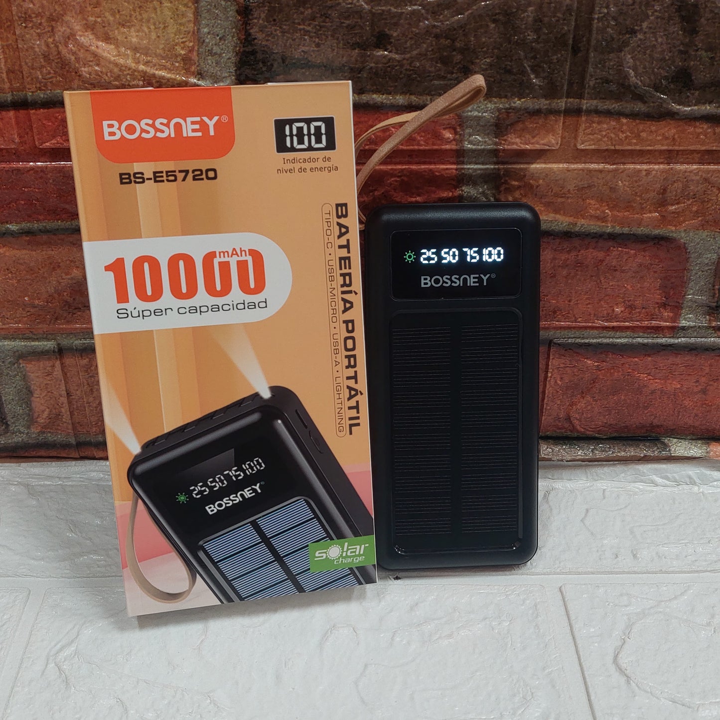 Bateria portatil Solar 10000mah Cod:3233 Driver :01