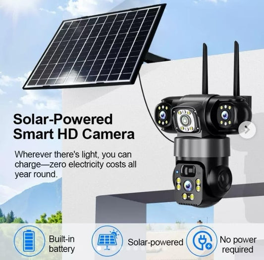 Camara  de seguridad 3 lentes solar Cod:1444 driver:01
