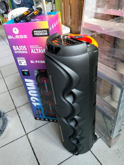 Parlante Bluetooth 8" a corriente  con 2 microfono 120 cm  x 0.30 cm Cod:5097 driver :02