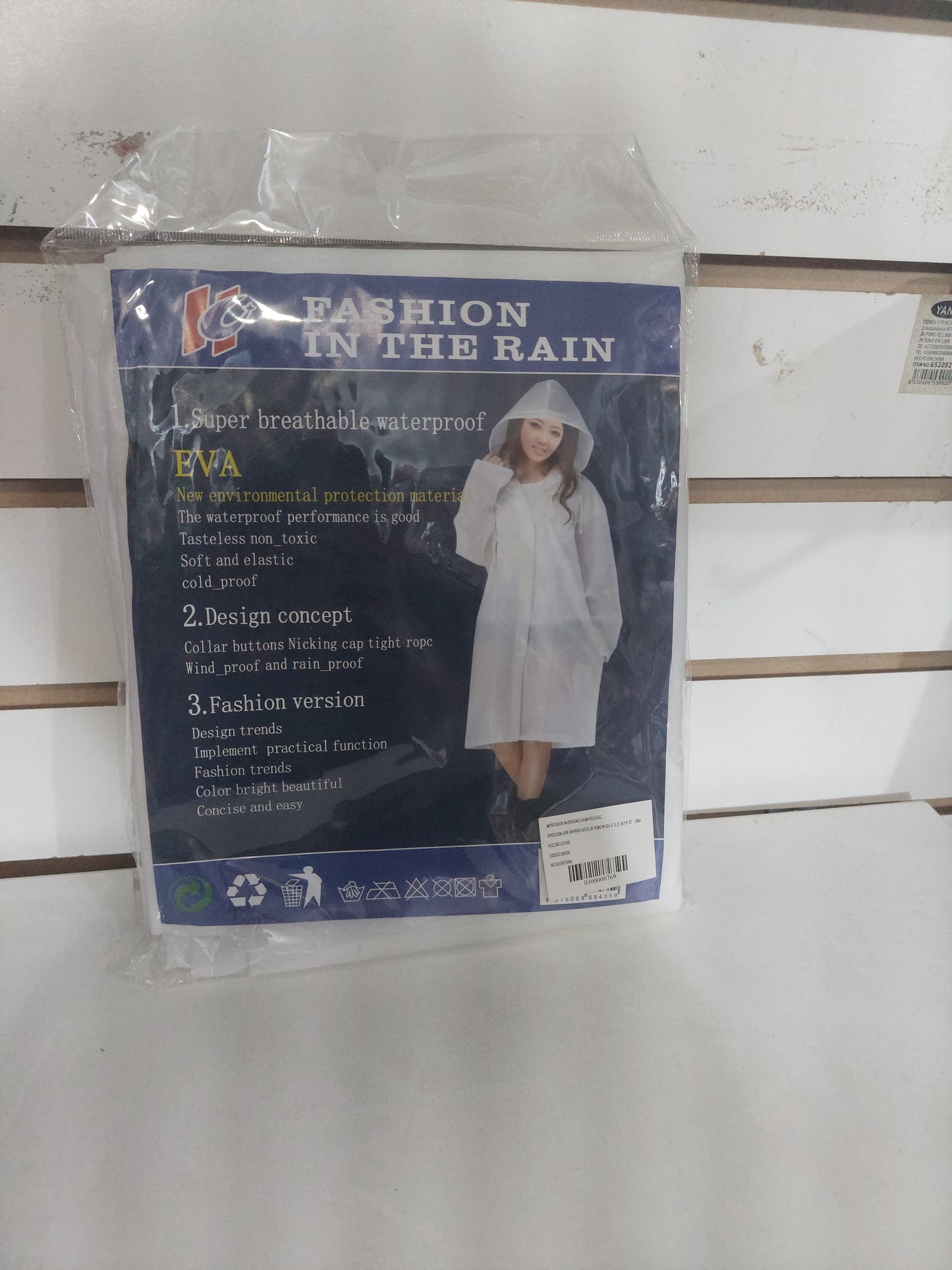 Poncho para lluvia cod:9096
