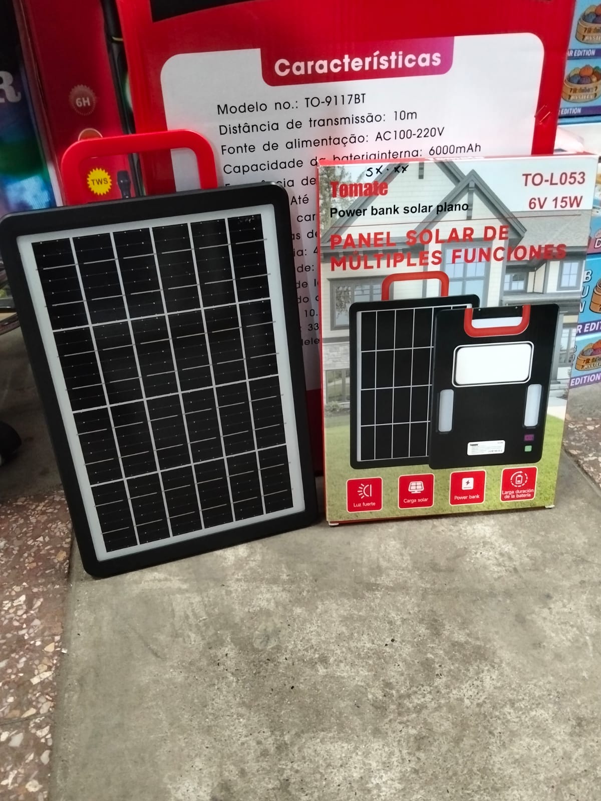 Reflector solar 15W con batería  para cargar celulares Cod:1407 driver:01