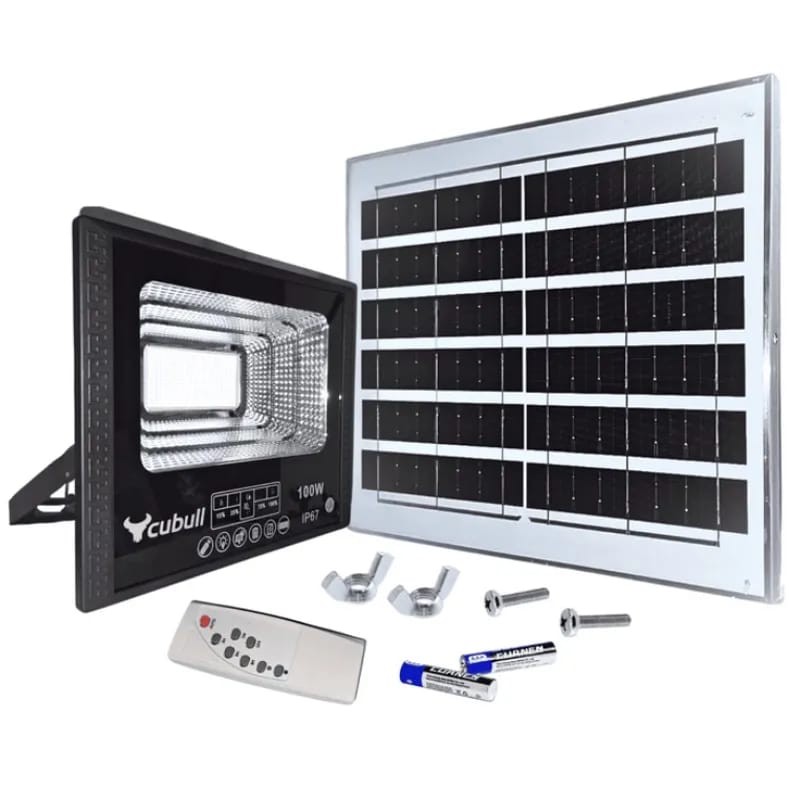 Reflector led 100W con panel solar  Cod:6055 driver :02