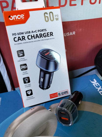 Cigarrera para carro 60W Cod:1594 driver :01