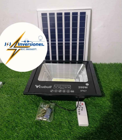 Reflector led 200W con panel  solar Cod:6056 driver :01