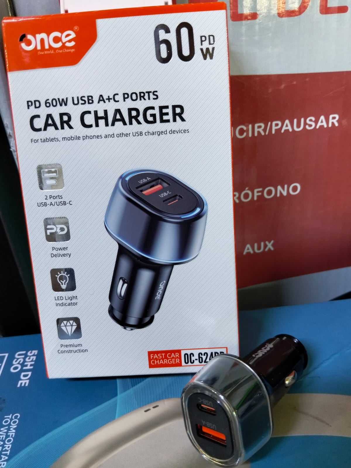 Cigarrera para carro 60W Cod:1594 driver :01